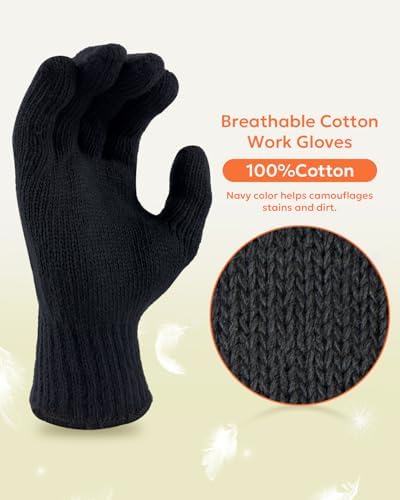 Evridwear Cotton Polyester String Knit Shell Safety Protection Work Gloves - Image 3