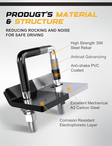 RETRUE Anti Rattle Hitch Tightener 1.25"-2", Rubber Coated Hitch Stabilizer - Image 2