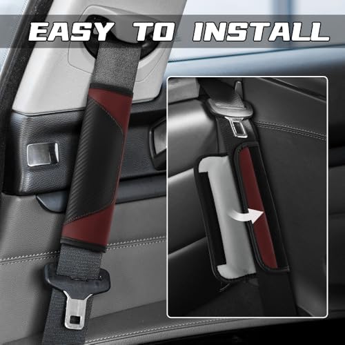 2PCS Car Seat Belt Cover Pads, Seatbelt Shoulder Cushion - Image 4