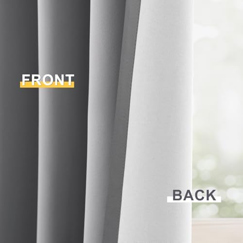 Yakamok Dove Grey 100% Blackout Curtains 63 Inches Long 50" Wide 2 Panel - Image 6