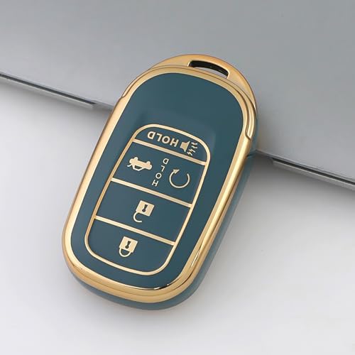 TPU Key Fob Cover with Leather Keychain, Compatible with Honda Accord Civic - Image 3