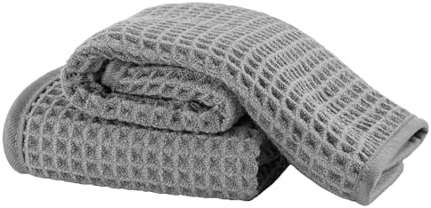 MICROFI Microfiber Waffle Face Towels, 2 Pieces, Fast Drying, Lint Free 430 GSM by Unknown