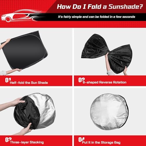 ARISMOTOR Windshield Sun Shade for Ford Expedition 2018-2025 - Image 4