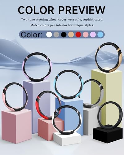 Cxtiy Car Steering Wheel Cover for Men Women Universal Leather Steering Covers - Image 4