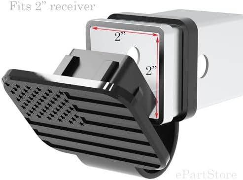 2" Black Flag Hitch Cover - Image 4