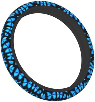 Blue Butterfly Steering Wheel Covers Non Slip Neoprene Steering Wheel Protector - Image 2