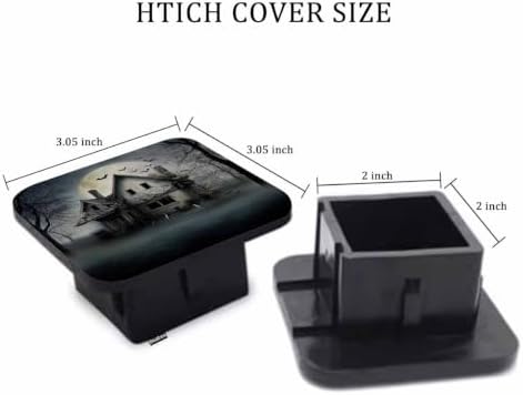 Halloween 2" Hitch Cover Horror Halloween Haunted House Forest Hitch Tube - Image 2