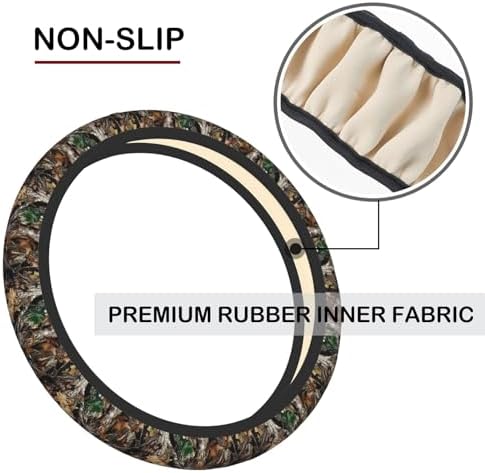 KARREAL Camo Camouflage Leaf Steering Wheel Cover - Image 5
