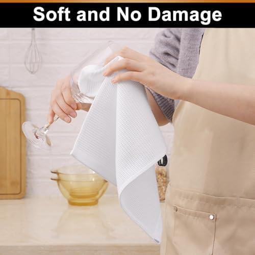 Homaxy 100% Cotton Waffle Weave Dish Cloths, 12 Pack - Image 4