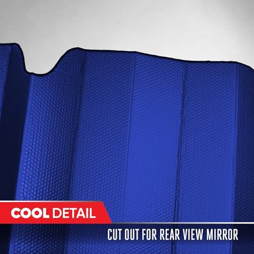 Motor Trend Blue Accordion Folding Car Windshield Sun Shade - Image 5