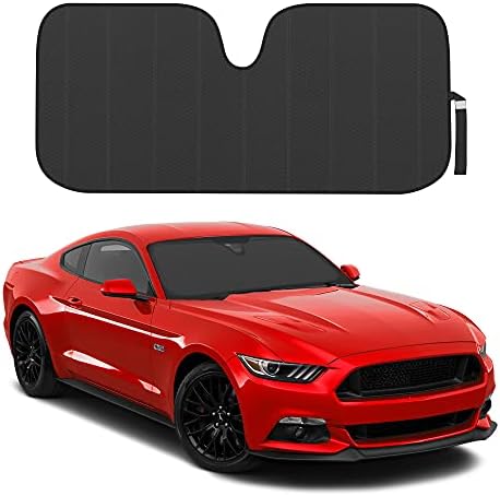 Motor Trend Black Accordion Folding Car Windshield Sun Shade by MotorTrend