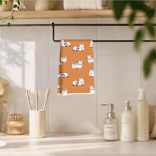 Cartoon Cat Kitchen Towel, Cute Cat Lover Gifts - Image 4
