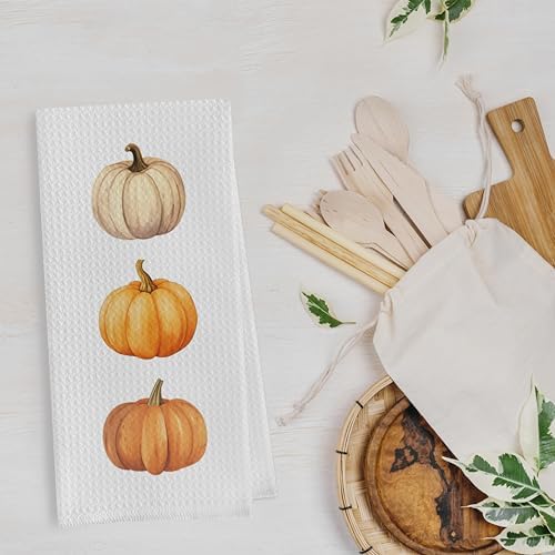 Fall Pumpkin Dish Towels Set - Image 2