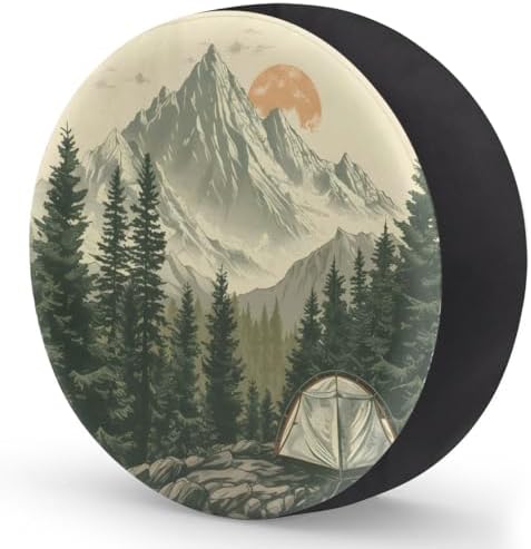 Spare Tire Cover for RV Trailer, Forest Nature Tire Covers Universal Fit for - Image 2