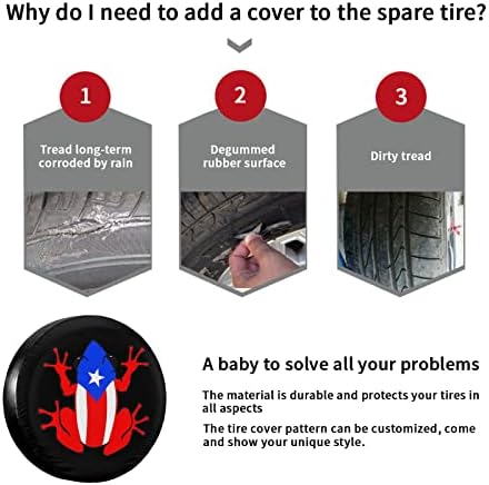 Coqui Puerto Rico Taino Spare Tire Cover, Universal Wheel Tire Cover - Image 7