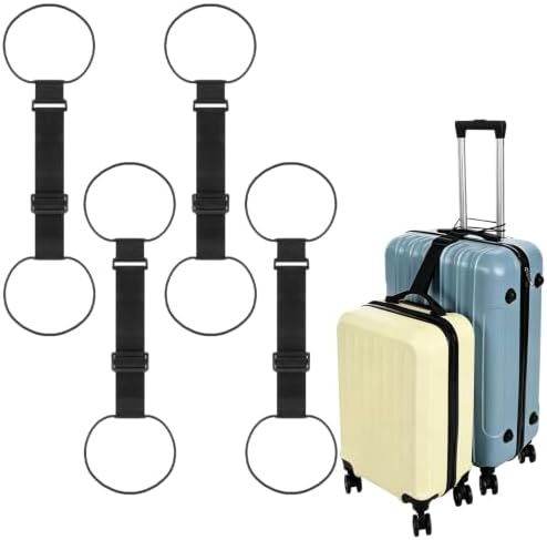 4 Pack Luggage Straps for Suitcases, Sturdy Suitcase Connector Strap by Unknown