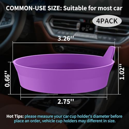 ME.FAN Car Cup Holder Coasters Silicone Cups Mats, Automotive Universal - Image 2