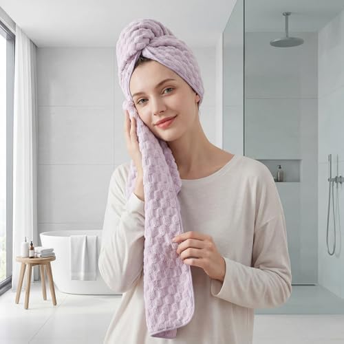 REDKISS 4 Pack Purple Bath Towels - Image 4