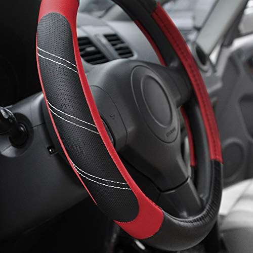 Elantrip Leather Steering Wheel Cover 15 1/2 to 16 inch Universal Large Grip - Image 2
