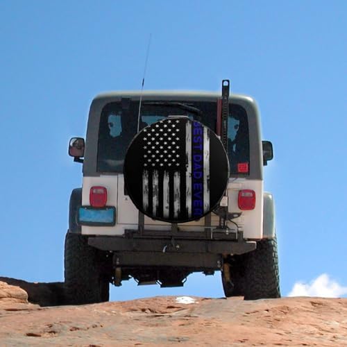 Generic Vintage Best Dad Ever American Flag Tire Covers, Dust-Proof - Image 5