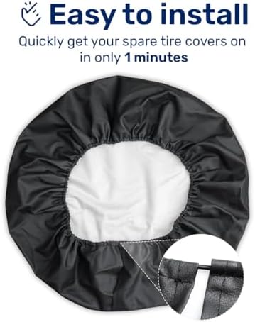 GENANY Cat UFO Selfie Art Thick PVC Leather Spare Tire Cover Size 18 - Image 4