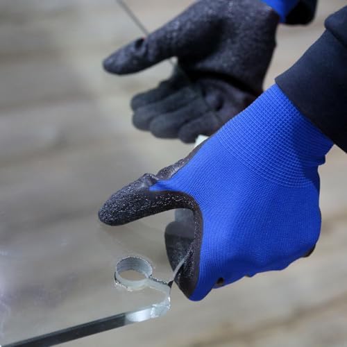 Evridwear Crinkle Latex Rubber Hand Coated Safety Work Gloves - Image 6