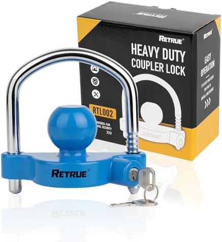 RETRUE Universal Trailer Coupler Lock, Adjustable Hitch Ball Lock by RETRUE-YourReliablePartner