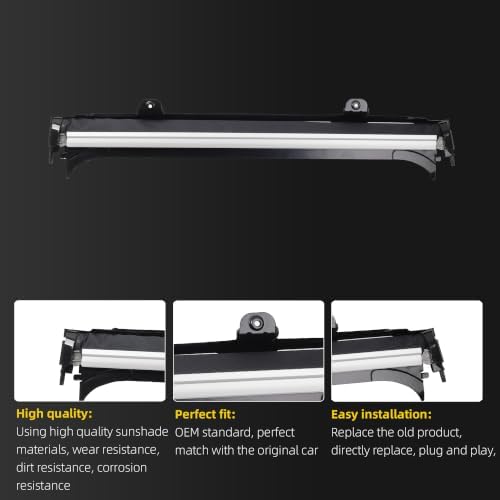 Dasbecan Black Panoramic Sunroof Sun Shade Compatible - Image 3