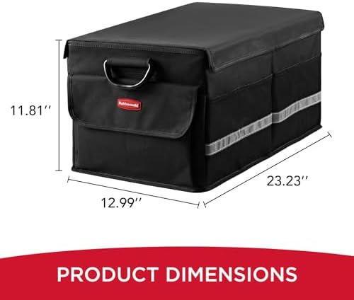 Rubbermaid Car Organizer, Collapsible Trunk Organizer, 3 Compartments - Image 5