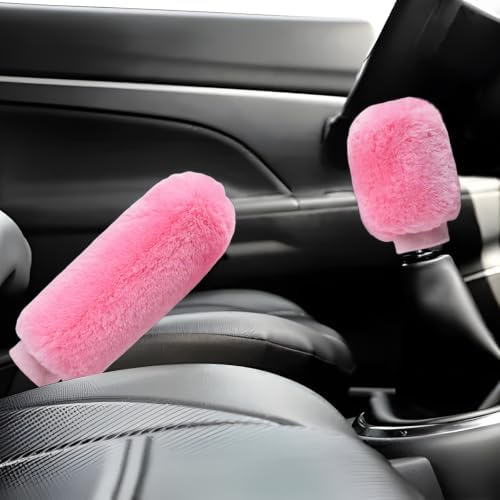 Sun Walker Fluffy Car Gear Shift Knob & Handbrake Cover, Furry Auto Hand Brake by Unknown