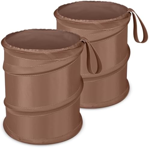 Car Trash Can, 2 Packs Mini Car Garbage Can, Collapsible Trash Bin by Kincown