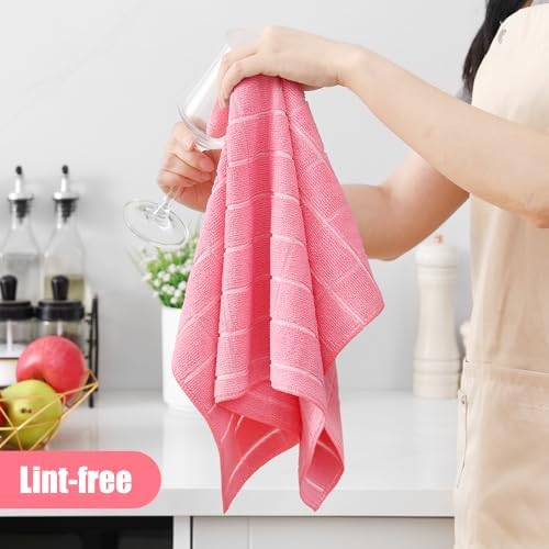 Homaxy Microfiber Kitchen Towels and Dishcloths Sets, 20 Pack - Image 4