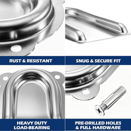 Outus 2 Pcs Stainless Steel Caster Positioning Chocks Set - Image 4