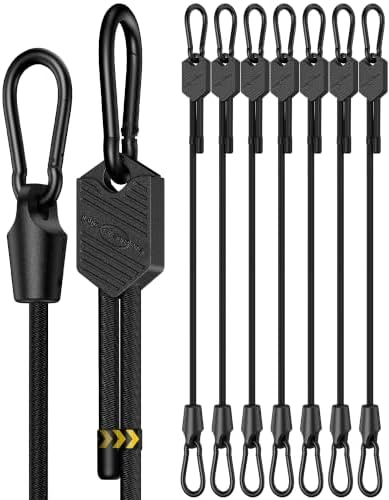 Lucky Straps 24" Black Adjustable Carabiner Bungee Cords by LuckyStraps