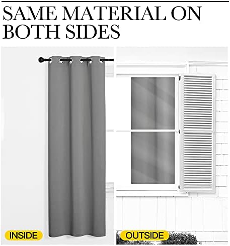 NICETOWN Thermal Insulated Grommet Blackout Curtains, 2 Panels, W42 x L78 -Inch - Image 6