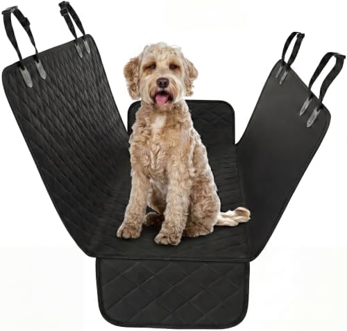 Active Pets Black Standard Dog Car Hammock Back Seat Cover, Waterproof Backseat by ActivePets