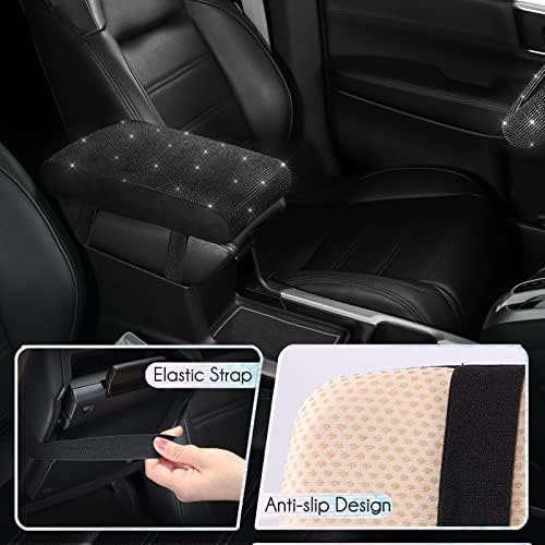 SEG Direct Diamond Car Center Console Cover, Memory Foam Armrest Cushion - Image 6