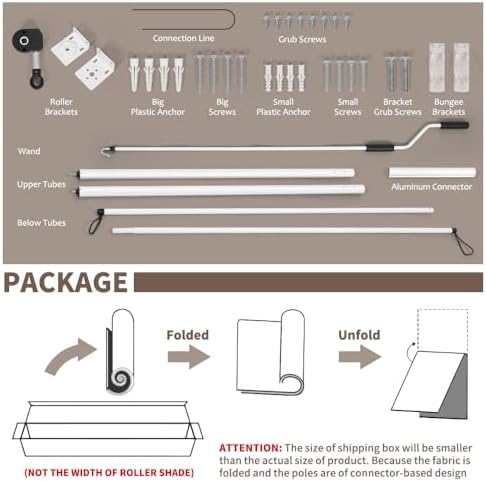 SMONTER Outdoor Sunshade Roller Shade 6'W x 8'H, Exterior Cordless Roll Up - Image 6