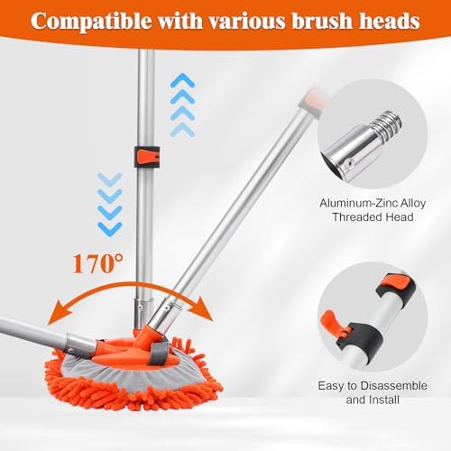 12FT Car Wash Brush with Long Handle, RV Wash Brush with Soft Chenille - Image 3