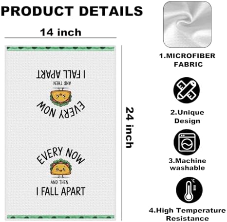 Funny Taco Kitchen Towels, Every Now and Then I Fall Apart - Image 2