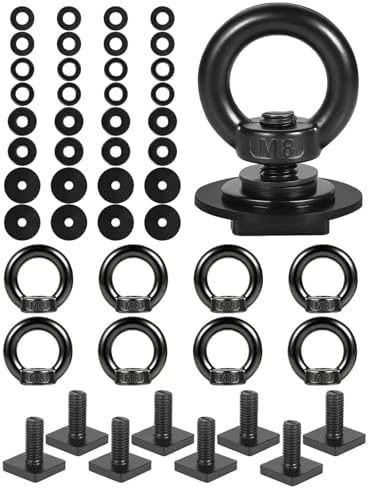 T Track Mount Tie Down Anchor for Roof Rack, M8 Heavy Duty Ring Shaped Eye Bolt by moroinriz