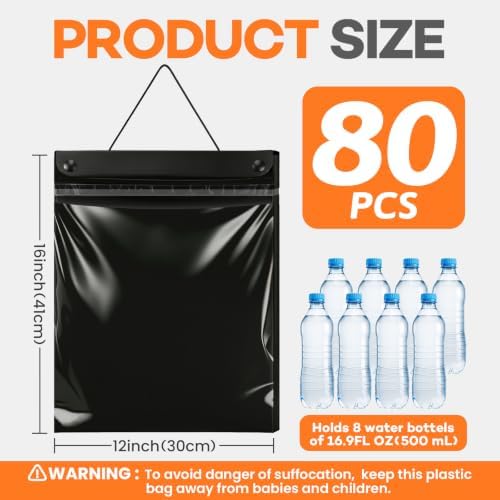 80 Count Hanging Car Trash Bags, Disposable Leak-proof Garbage Can - Image 2