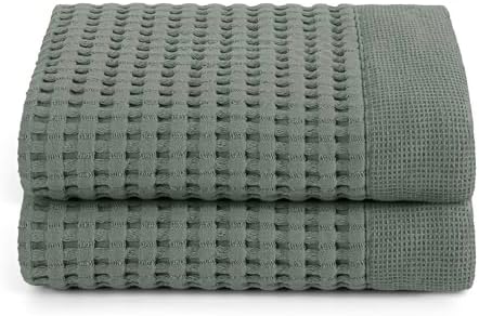 GILDEN TREE Waffle Hand Towels for Bathroom Quick Dry Large Luxury Lint Free by GildenTree