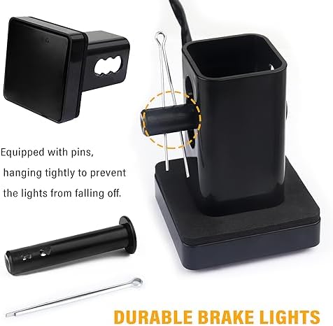carleef 15 LED Trailer Hitch Brake Light, 12V Red Lights Smoked Tail Lights - Image 6