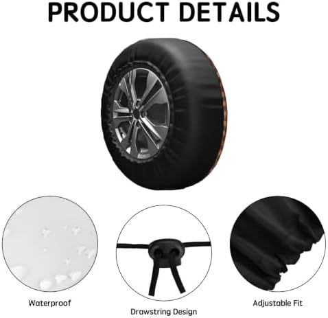 Bear Spare Tire Cover Wildlife Forest Waterproof Dust-Proof Universal 17 Inch - Image 5