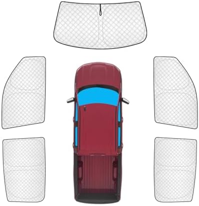 KMF 5pcs Thicken Sun Shades for Chevy Silverado 1500 2014-2019 Accessories by KMF