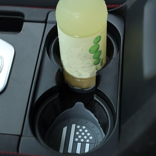 Amooca 4-Pack Car Cup Coaster Silicone Spill-Proof Cup Holder Inserts - Image 2