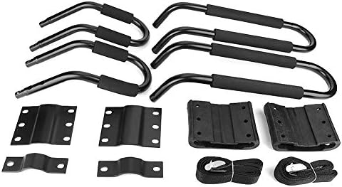 Kayak Carrier Rack Set for J Shape Roof Mount on Car SUV Crossbars by UPALDHOU