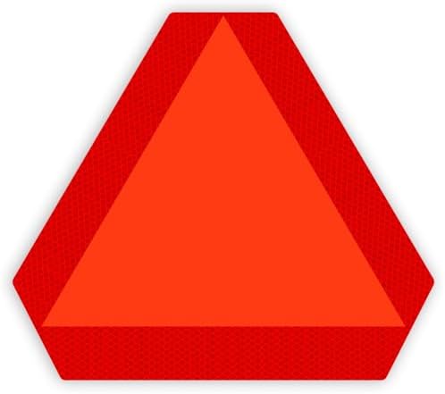 IGNIXIA Slow Moving Vehicle Sign, PVC Vinyl Decal Slow Moving Vehicle Triangle by IGNIXIA