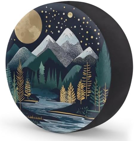 Rv Spare Tire Cover Wheel Mountain Tree Forest Tire Covers Wheel Protectors - Image 2